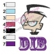 DIB Invader Zim Embroidery Design 03